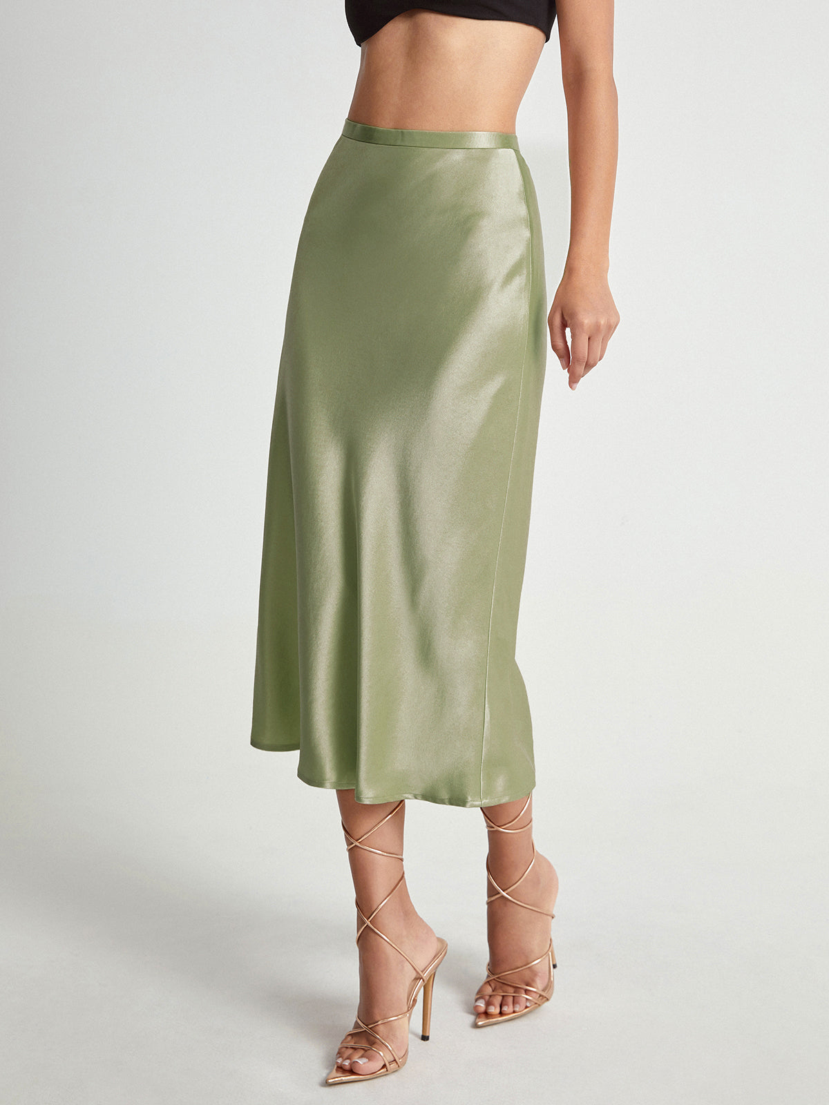 Sophia – Elegante halflange rok met een vloeiend silhouet en flatterende, op maat gemaakte taille