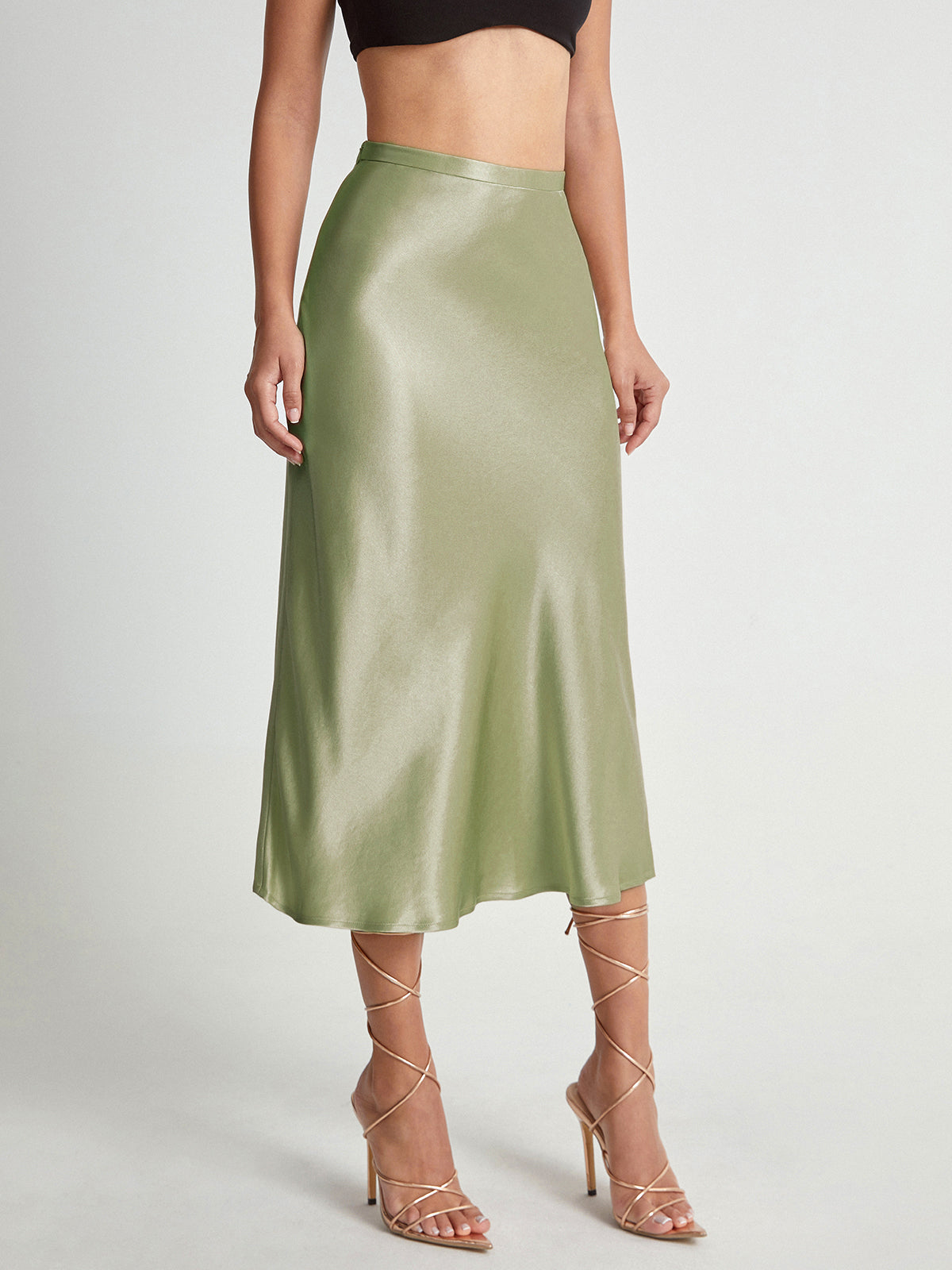Sophia – Elegante halflange rok met een vloeiend silhouet en flatterende, op maat gemaakte taille