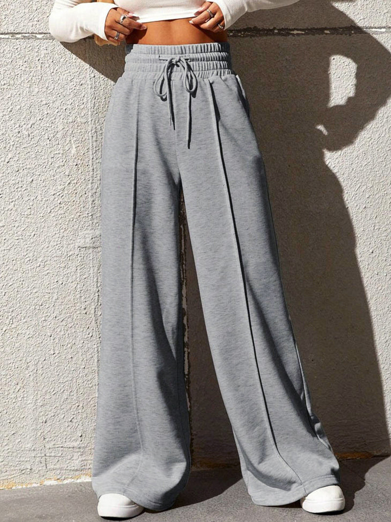 Olivia – Wijde broek met losse pasvorm en verstelbare taille