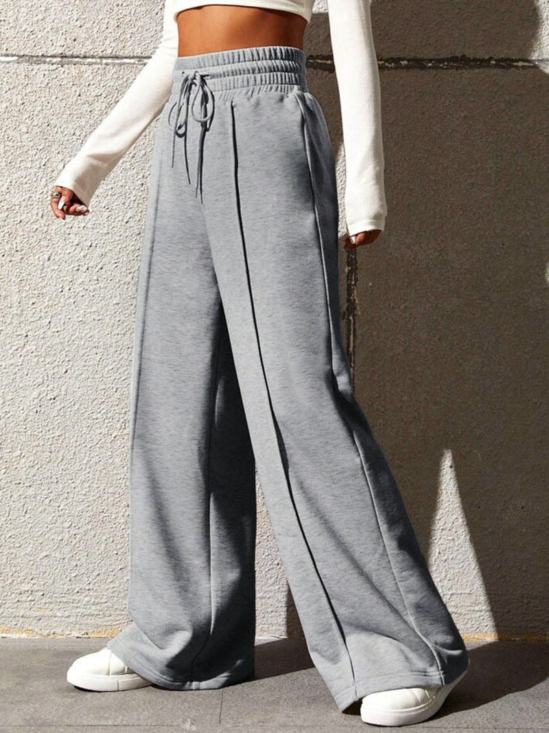 Olivia – Wijde broek met losse pasvorm en verstelbare taille