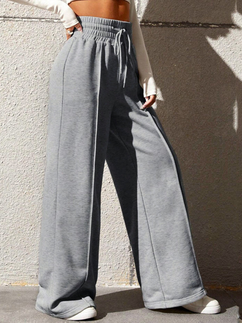 Olivia – Wijde broek met losse pasvorm en verstelbare taille