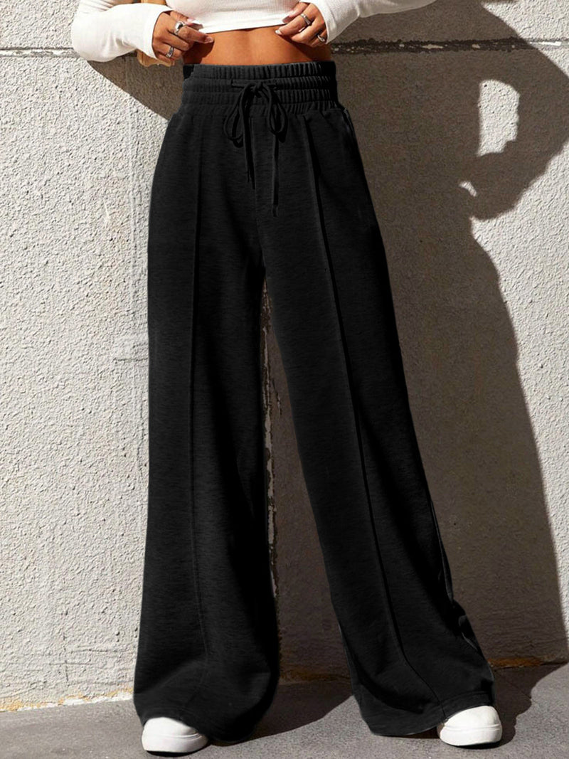Olivia – Wijde broek met losse pasvorm en verstelbare taille