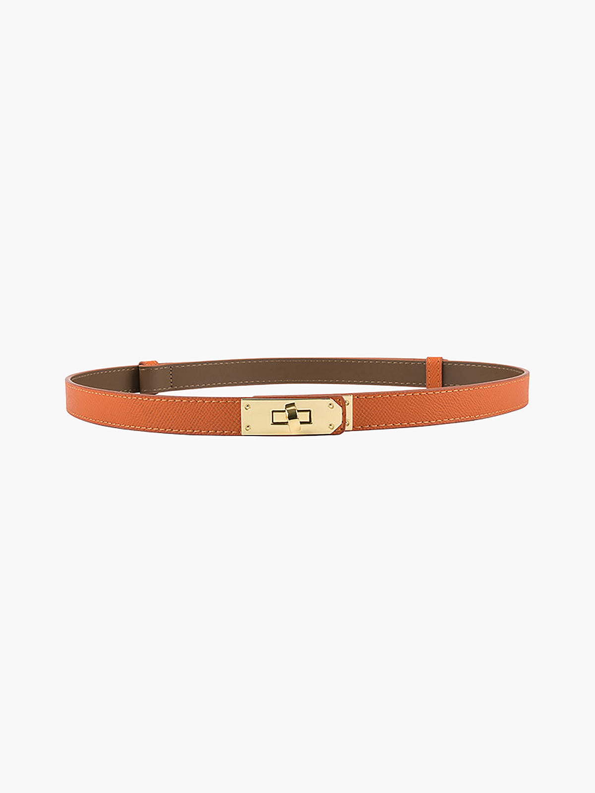 Leony – Verstelbare dunne riem met minimale gespdetails en smalle structuur