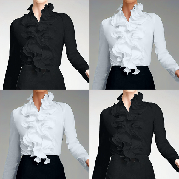 Blair – Casual blouse met gerimpelde details en lange mouwen