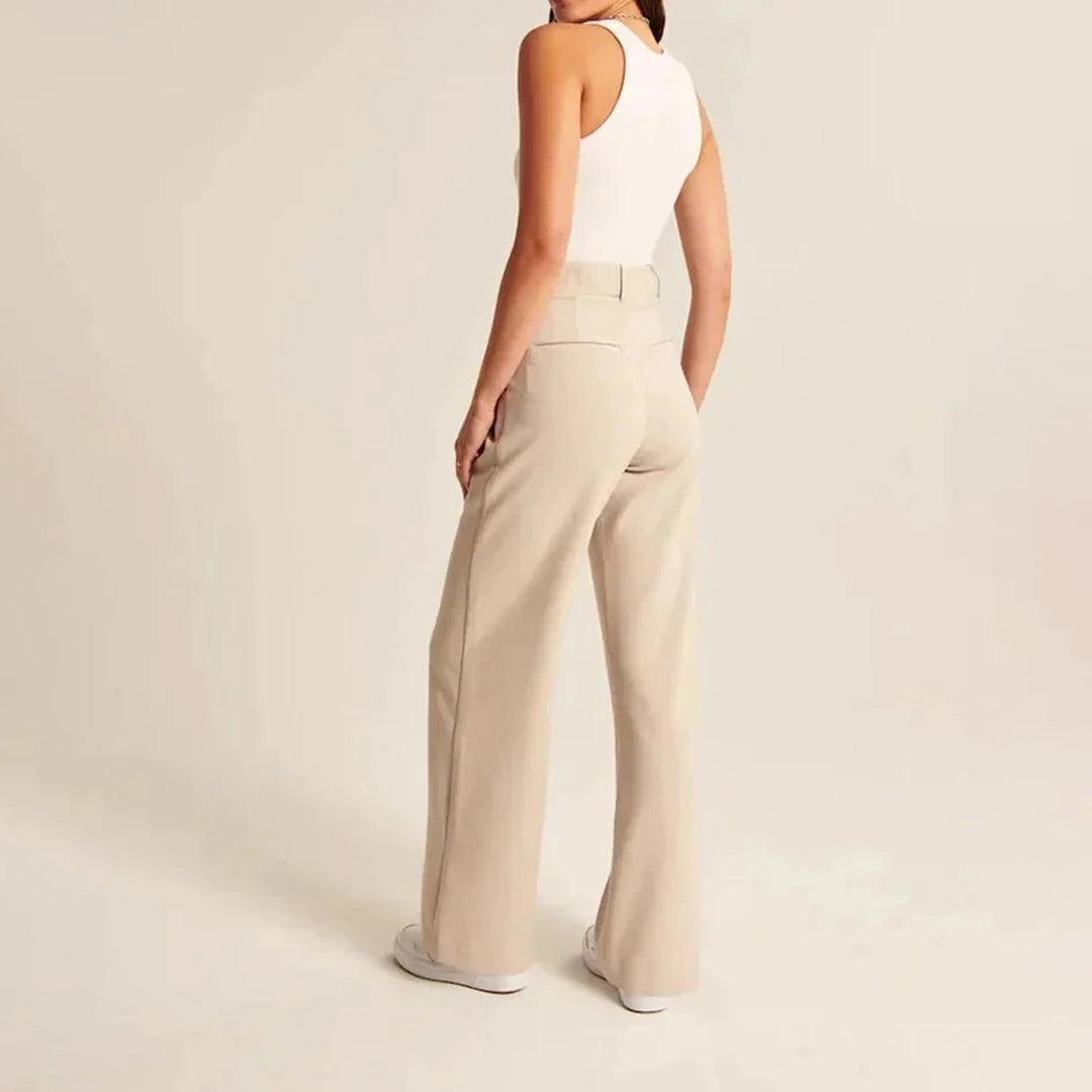 Shania - Broek met hoge taille en wijde pijpen