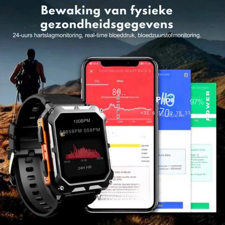 FlexiTech™ - Krasbestendig Smart Horloge