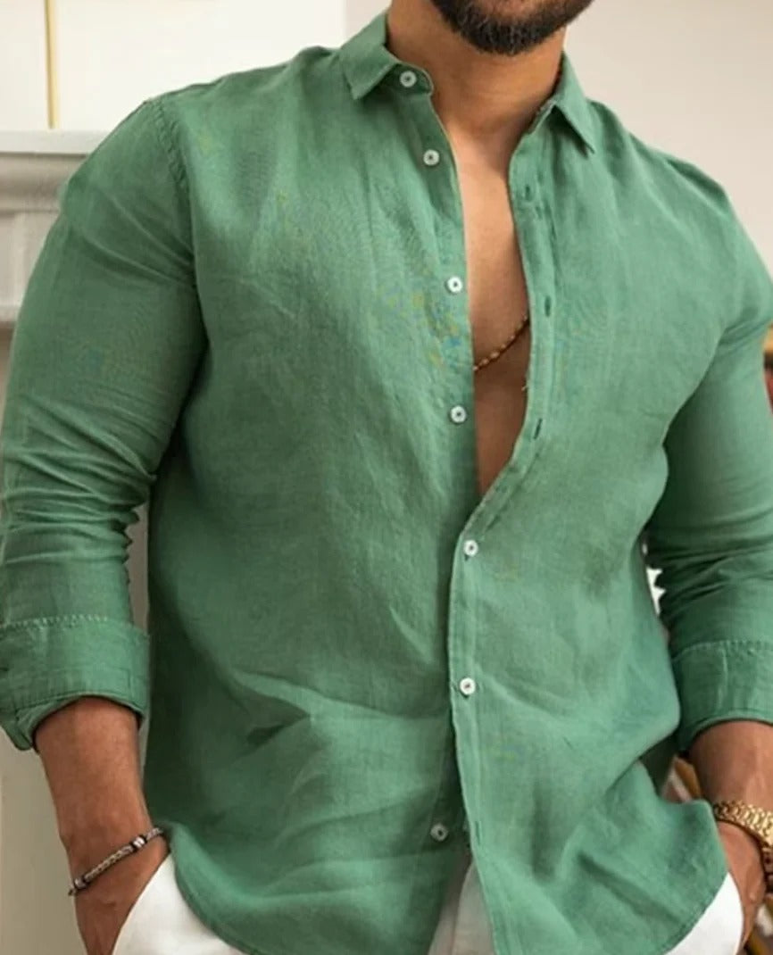 Charles - Veelzijdig Button-Up overhemd met lange mouwen