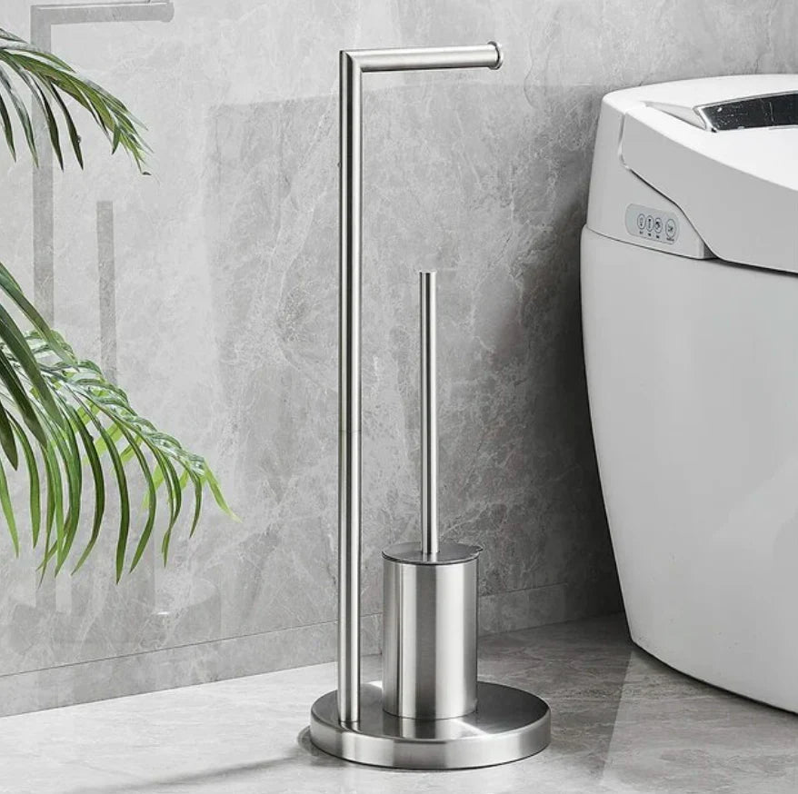 NeatRoll - Stijlvolle toiletrolhouder met borstel