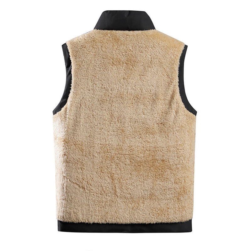 Fredo - Elegant vest met zak en rits aan de voorkant