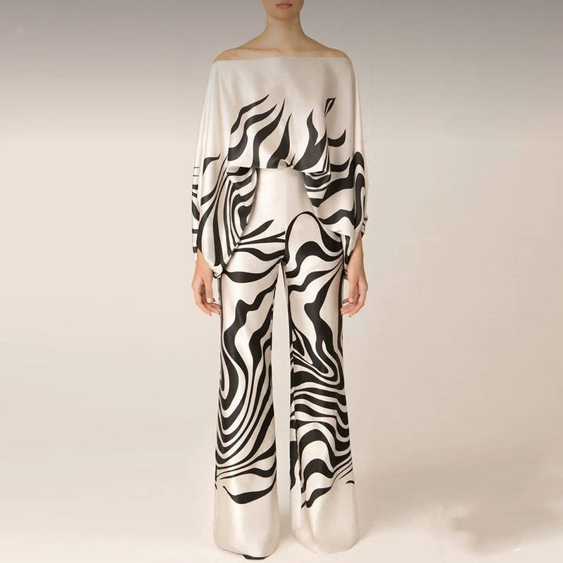 Lina - Gedurfde tweedelige jumpsuit met één-schoudermotief