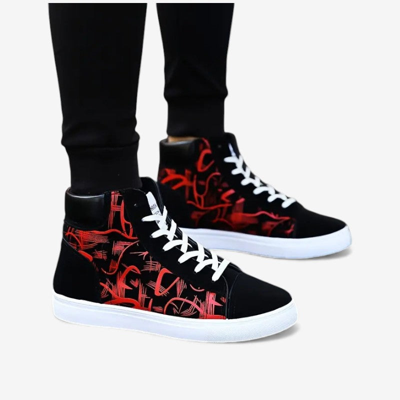 Aidan – Sneaker met vetersluiting en ronde neusontwerp en antislip ontwerp