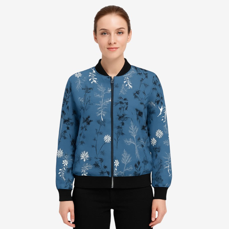 Riley - Jas met lange mouwen bloemenprint en ritssluiting