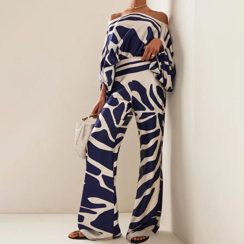 Lina - Gedurfde tweedelige jumpsuit met één-schoudermotief