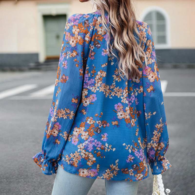 Ani - Elegante blouse met bloemenprint en V-hals