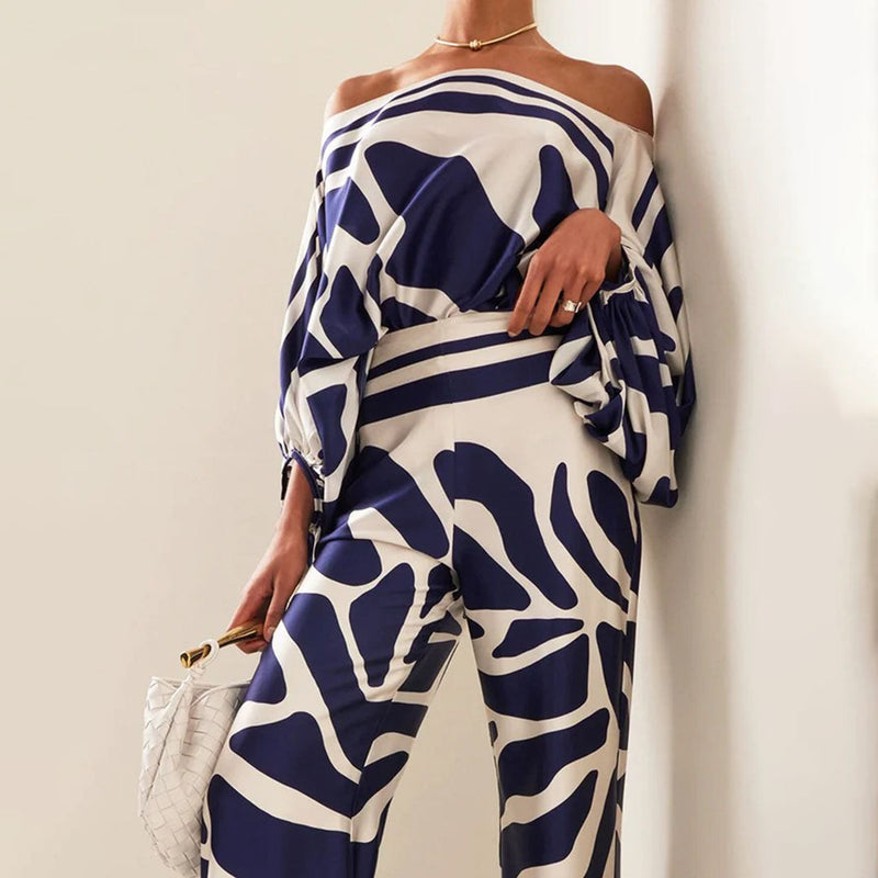 Lina - Gedurfde tweedelige jumpsuit met één-schoudermotief