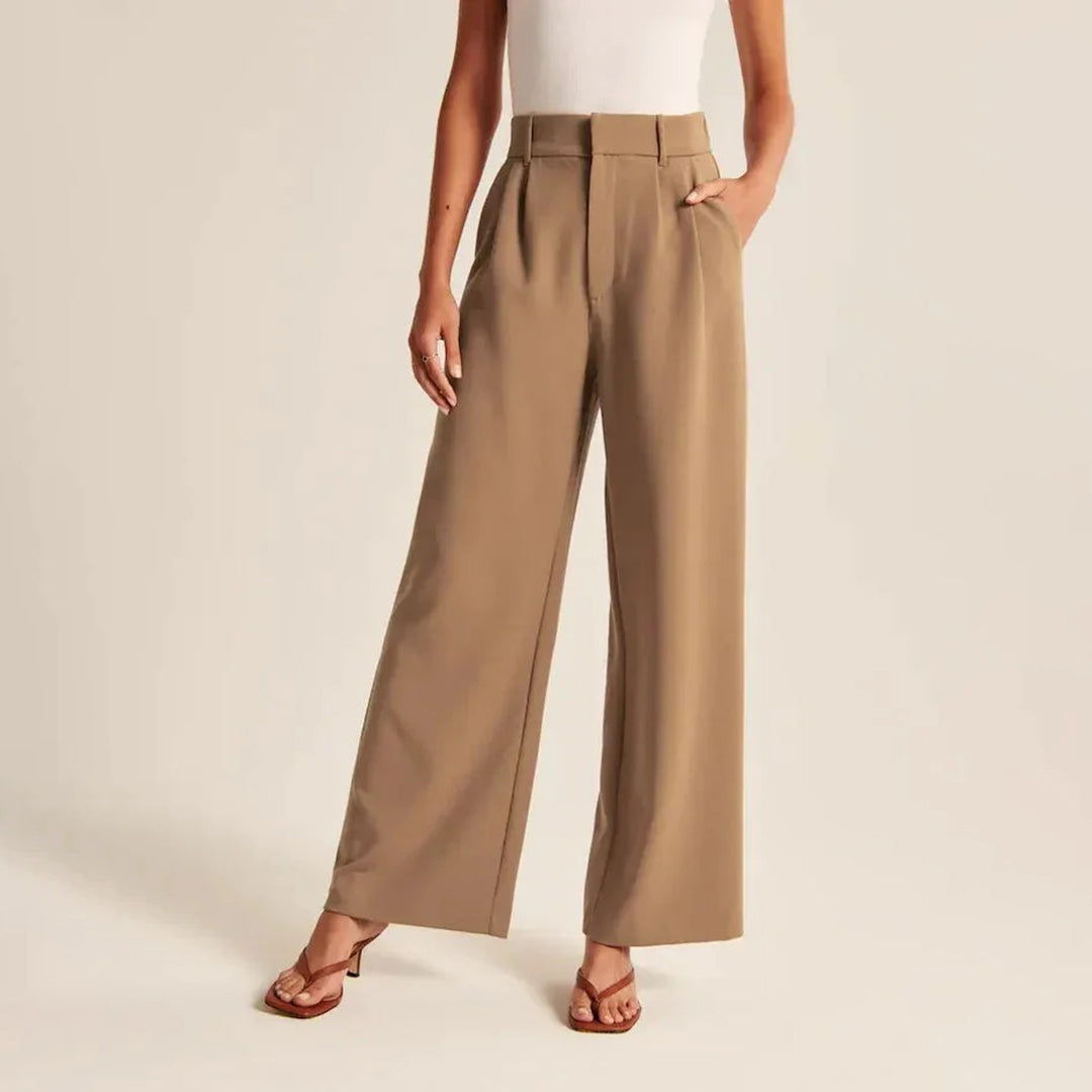 Shania - Broek met hoge taille en wijde pijpen