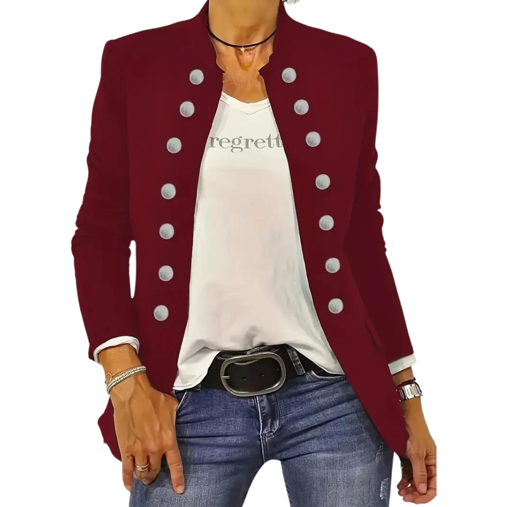 Sophia - Getailleerde blazer met knoopjes aan de voorkant