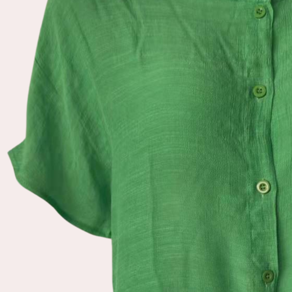 Sophia – Casual jurk met knopen korte mouwen en relaxte pasvorm