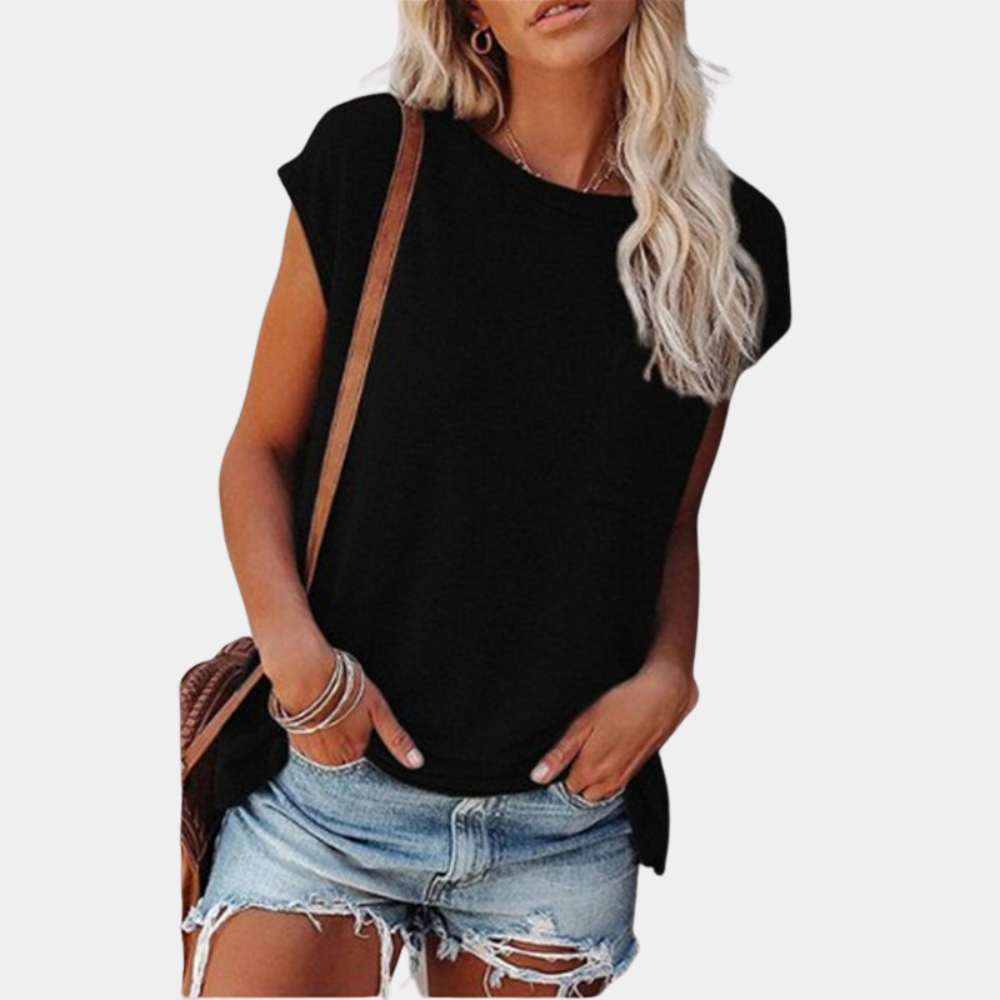 Noa – Trendy T-shirt met korte mouwen en ronde hals