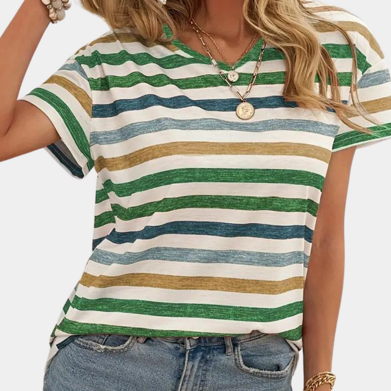 Talia – Elegant T-shirt met korte mouwen en relaxte pasvorm