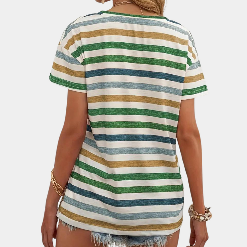 Talia – Elegant T-shirt met korte mouwen en relaxte pasvorm