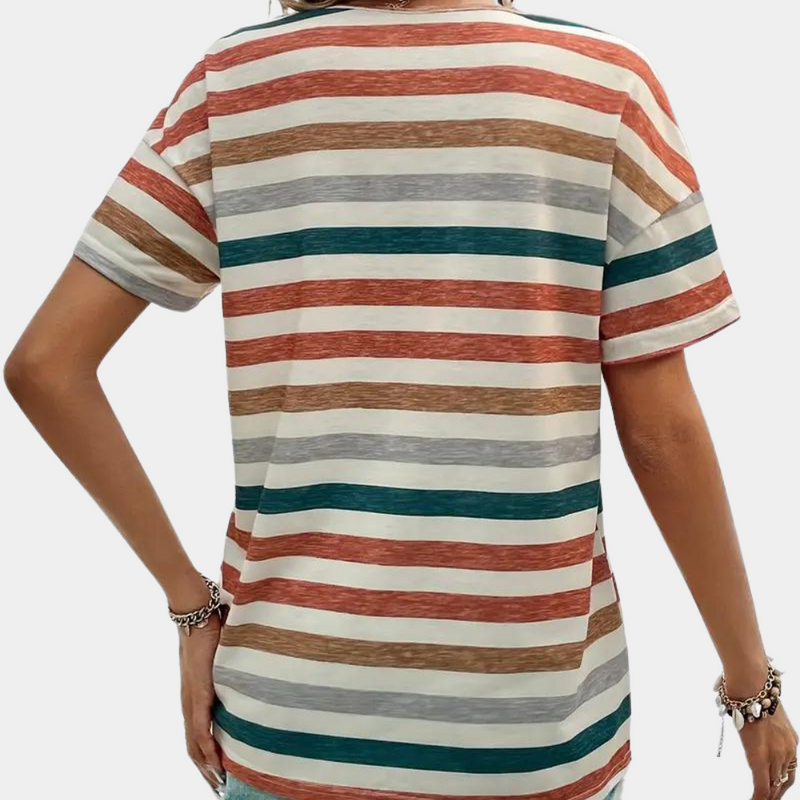 Talia – Elegant T-shirt met korte mouwen en relaxte pasvorm