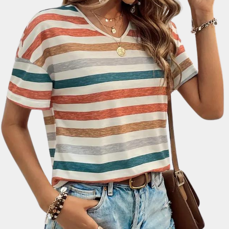 Talia – Elegant T-shirt met korte mouwen en relaxte pasvorm