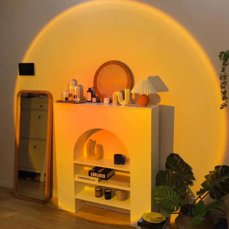 SunRay – Moderne zonsonderganglamp met verstelbare kop voor warme en esthetische verlichting