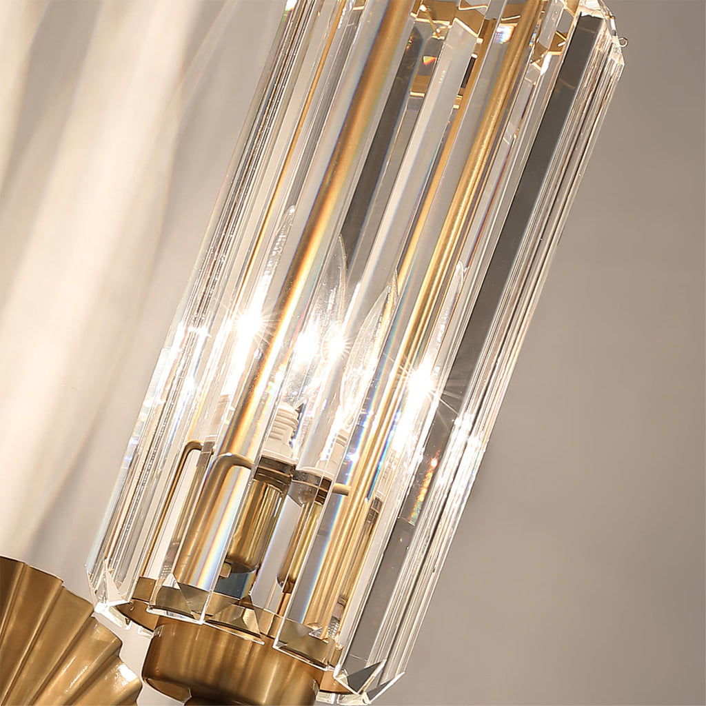 VetroLux – Wandlamp met cilindrische glazen kap en metalen basis