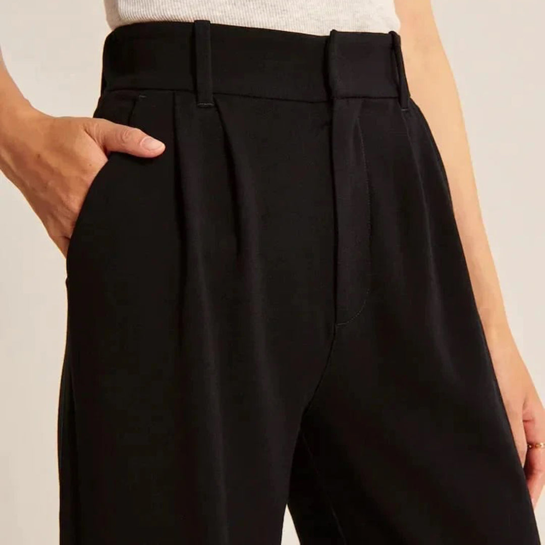 Shania - Broek met hoge taille en wijde pijpen