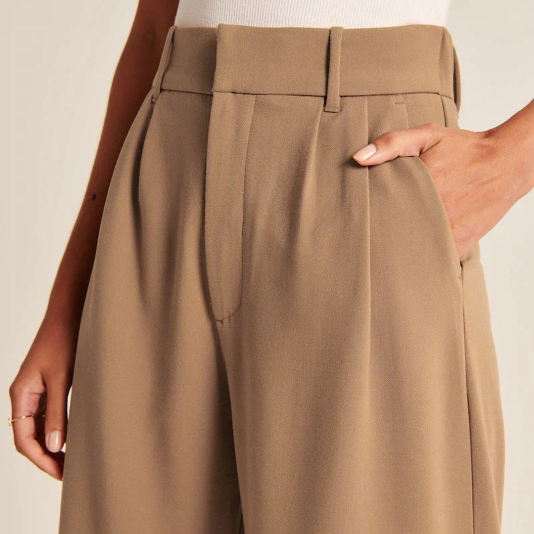 Shania - Broek met hoge taille en wijde pijpen