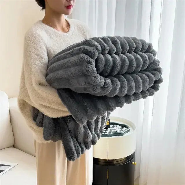 CozyLux - Zachte deken met structuurpatroon voor ultiem comfort