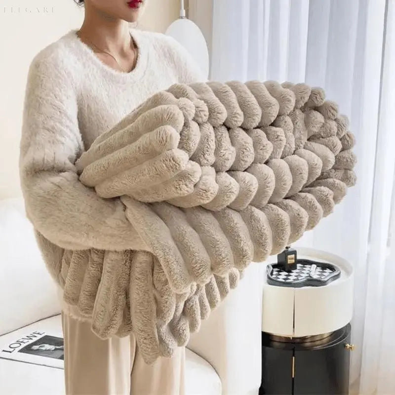 CozyLux - Zachte deken met structuurpatroon voor ultiem comfort
