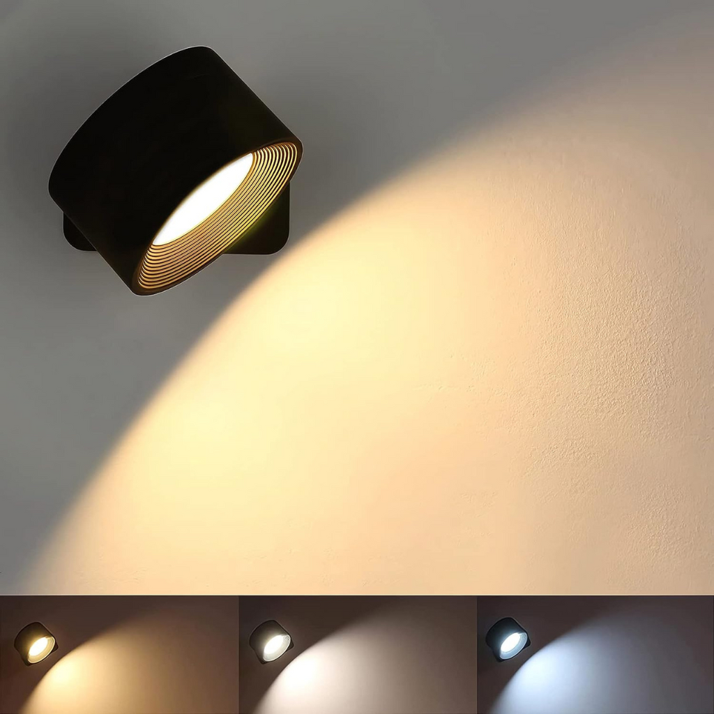 LunaGlow - Draadloze 360° oplaadbare wandlamp met instelbare helderheid