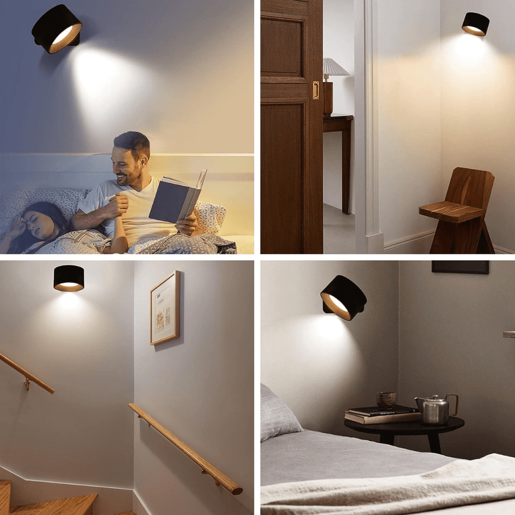 LunaGlow - Draadloze 360° oplaadbare wandlamp met instelbare helderheid