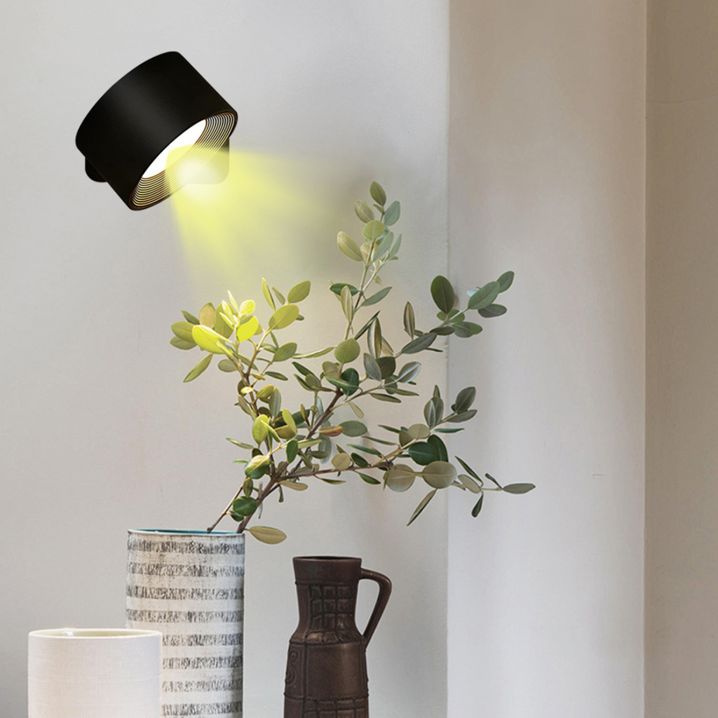 LunaGlow - Draadloze 360° oplaadbare wandlamp met instelbare helderheid