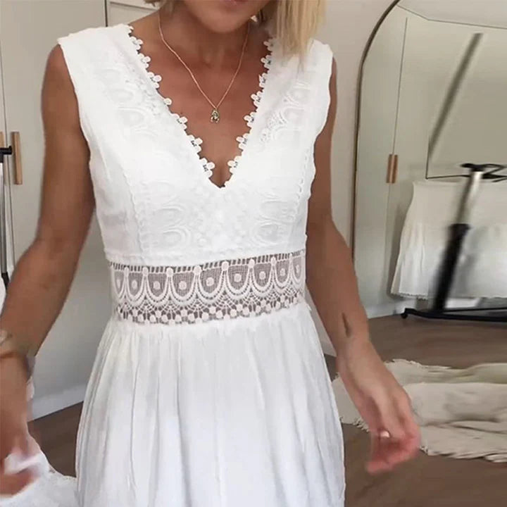 EleganteLuxe™️ - Dames Stijlvolle Katoenen Jurk