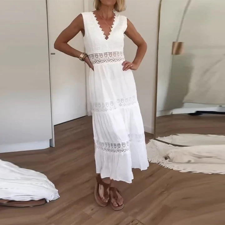 EleganteLuxe™️ - Dames Stijlvolle Katoenen Jurk
