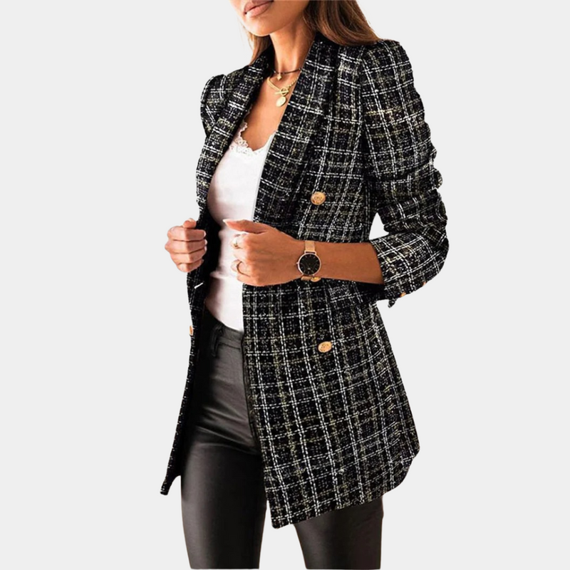Seraphina – Dubbelrijs blazer met knoopsluiting aan de voorkant