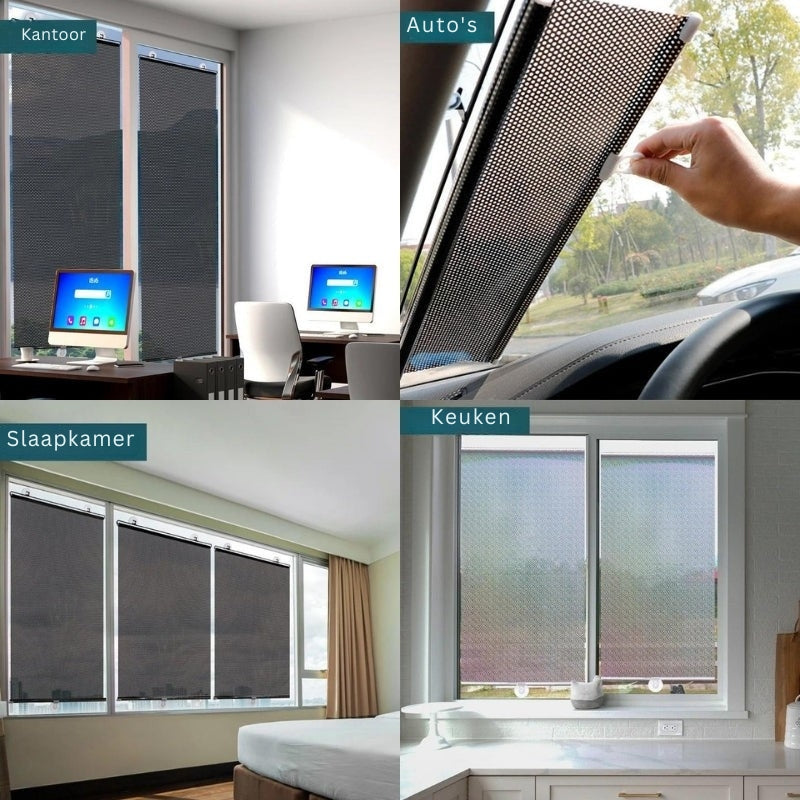 ShadeGuard - Zuignap zon tinten voor binnenkoeling en eenvoudige raambedekking