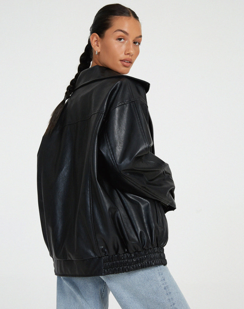 Celestia - Chique oversized jas met rits aan de voorkant