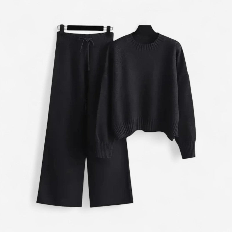 Patricia – Tweedelig Set met Lange Mouwen Trui en Wijde Broek