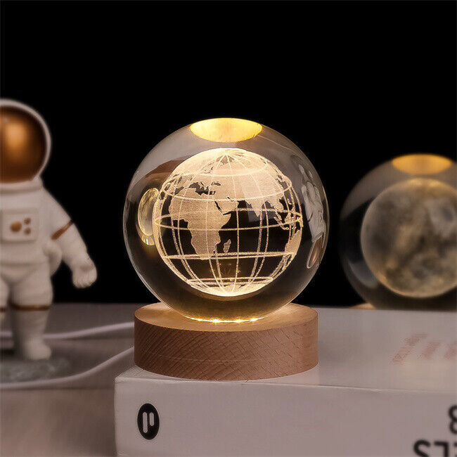MoonAstro - LED-kristallen bol met dimbare gloed