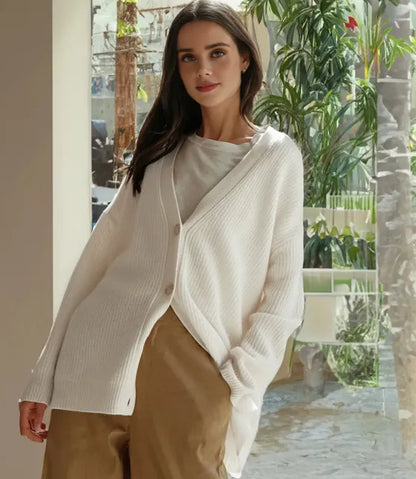 ComfortChic™ - Kasjmier trui met V-hals