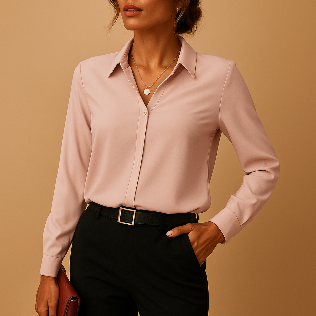 Celeste – Elegante blouse met knoopsluiting en lange mouwen
