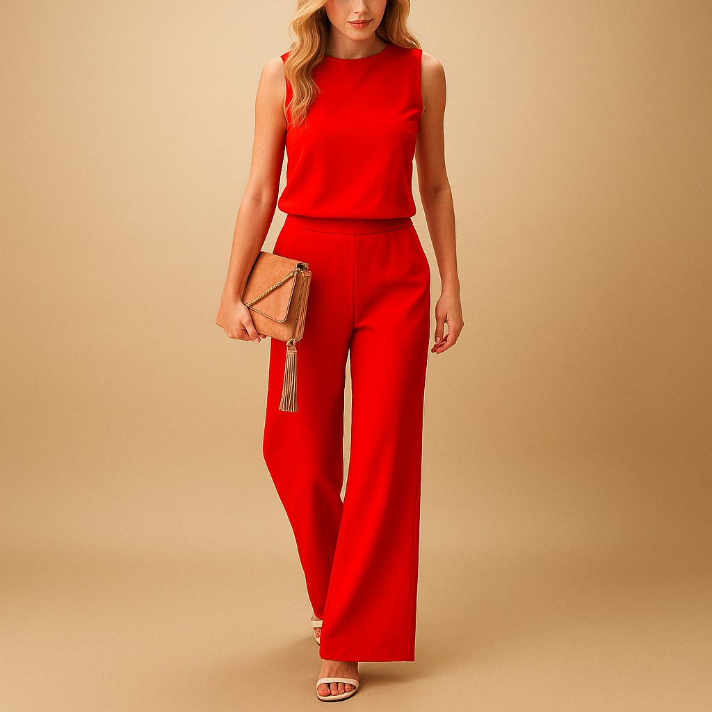 Naina – Elegante jumpsuit met ronde halslijn en comfortabele pasvorm