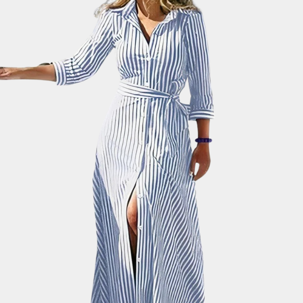 Sophia – Maxi-jurk met lange mouwen en elegante prints