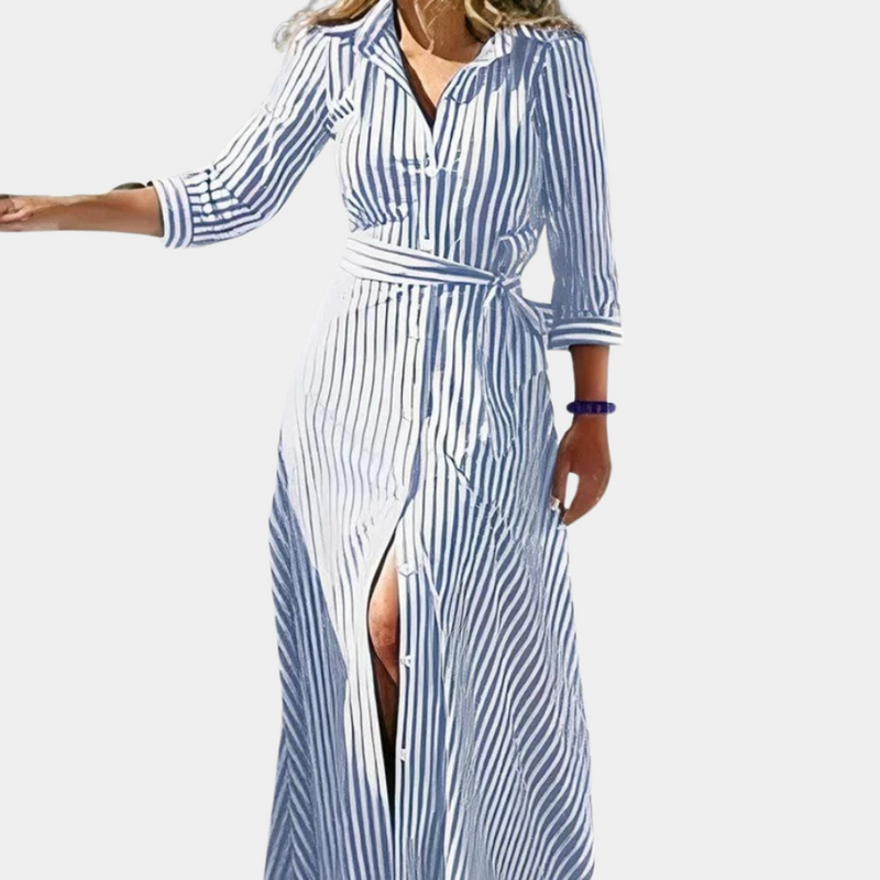 Sophia – Maxi-jurk met lange mouwen en elegante prints