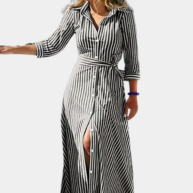 Sophia – Maxi-jurk met lange mouwen en elegante prints