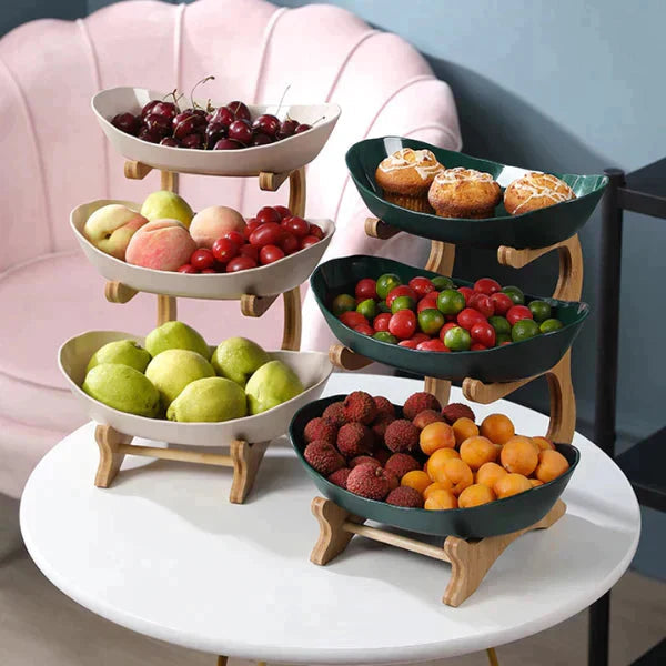 FruitStack - Creatieve fruitschaal met meerdere lagen voor stijlvolle en ruimtebesparende opslag